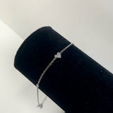 Armband - 3 hartjes - zilver