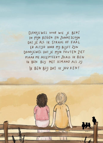 Kaart 'Dankjewel voor wie je bent' - Alette Koornneef