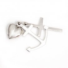 Ketting zilver; Geloof, hoop, liefde