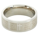 Ring Stainless steel - Our Father - mt. 16