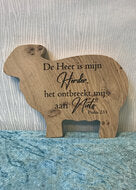 Houten schaap - de Heer is mijn Herder..