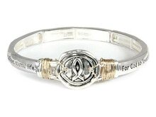 Armband - For God so loved - zilver