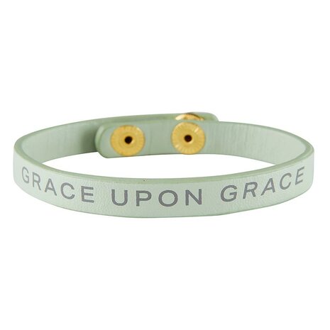 Leren armband - Grace upon grace