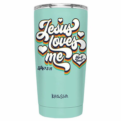 Thermobeker / reismok 'Jesus loves me'