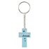 Sleutelhanger kruis 'Love like Jesus' - Blauw