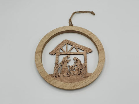 Houten hanger kerst - 22 cm