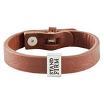 Leren armband 'Stand firm'