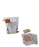 20 kaartjes met houten kaartenhouder