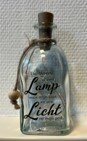 Fles met led-lichtje; Uw Woord is een lamp