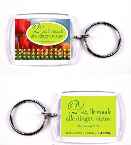 Sleutelhanger - Zie, Ik maak alle dingen nieuw