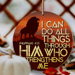 Keramische hanger 'I can do all things through Him who strengthens me'