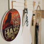 Keramische hanger 'I can do all things through Him who strengthens me'