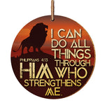 Keramische hanger 'I can do all things through Him who strengthens me'