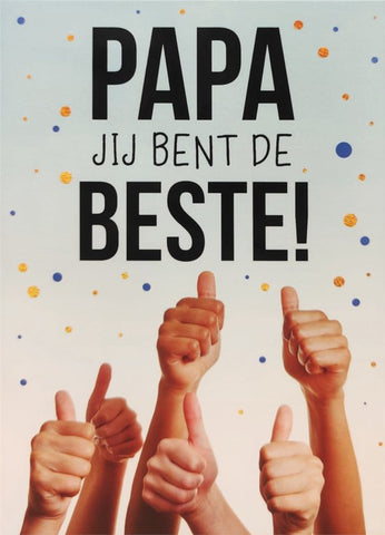 Wenskaart - papa jij bent de beste