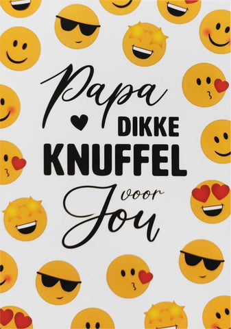 Wenskaart - papa dikke knuffel voor jou