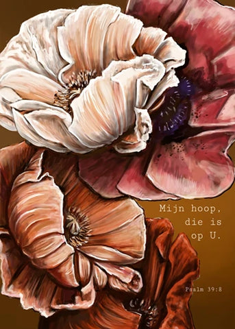 Canvas op hout - Mijn hoop, die is op U