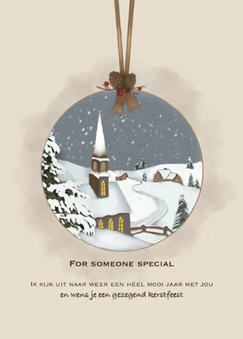 Kerstkaart: 'For someone special' - Miss Hittepetit