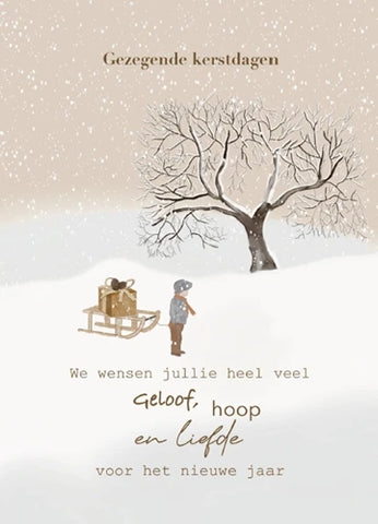 Kerstkaart: Gezegende Kerstdagen - Miss Hittepetit