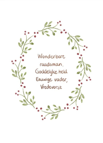 Kerstkaart 'Wonderbare raadsman' - MirDesign