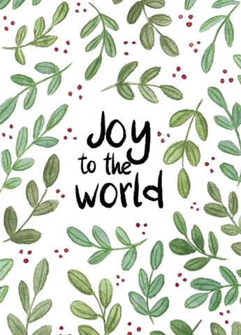 Kerstkaart 'Joy to the world' - MirDesign