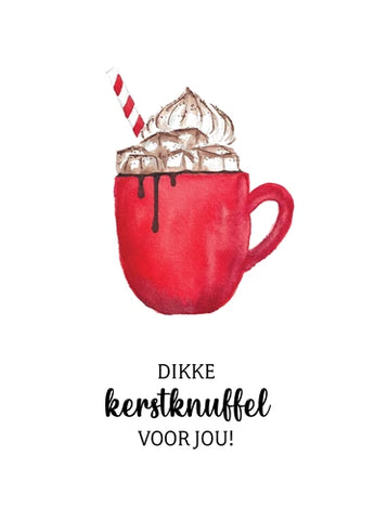 Kerstkaart Dikke kerstknuffel voor jou' - MirDesign