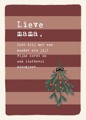 Kerstkaart: 'Lieve mama' - LUV