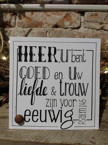 kaart Heer U bent goed...