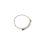 Armband kruisje kralen wit goud
