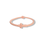 Siliconenarmband kruis; Pastel roze