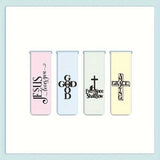 Magnetische boekenleggers - 4stuks - Jesus loves you