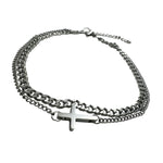 Dubbele dames armband met kruisje