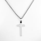 Ketting met kruis - 4 cm - stainless steel