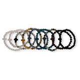 Kralenarmband ‘Kruisje’; Donkerbruin