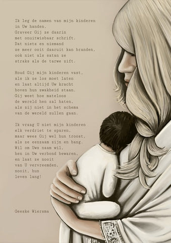 Kaart Gebed voor mijn kinderen - Art by Claudia