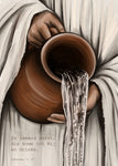 Kaart 'Zo iemand dorst, die kome tot Mij' - Art by Claudia