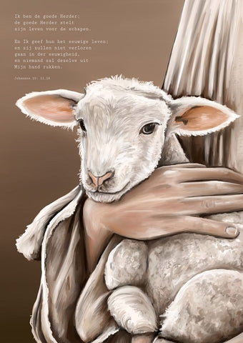 Kaart 'Ik ben de goede Herder' - Art by Claudia
