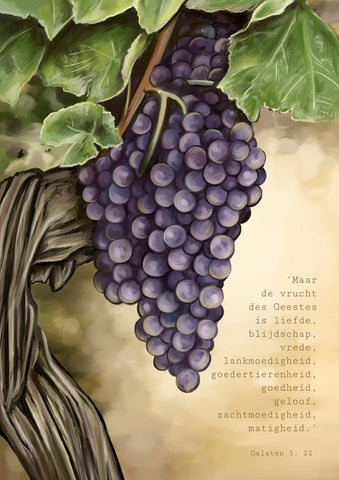 Kaart 'Maar de vrucht des Geestes' - Art by Claudia