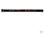 Armband - W.W.J.D. - Zwart/Oranje