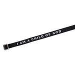 Armband - geweven - I am a child of God - zwart