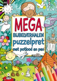 Mega Bijbelverhalen puzzelpret met potlood en pen