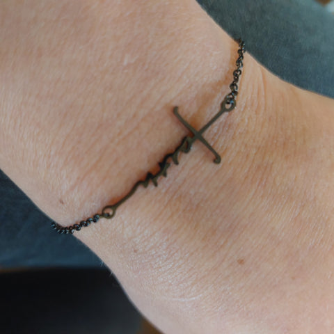 Armband - Faith - zwart