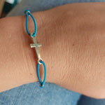 Armband elastiek - blauw