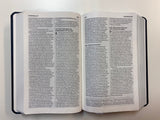 Bijbel (HSV) met Psalmen – vivella blauw zilversnee - met koker