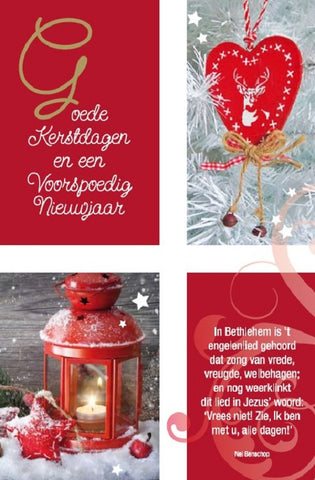 Wenskaart Goede Kerstdagen en een Voorspoedig Nieuwjaar